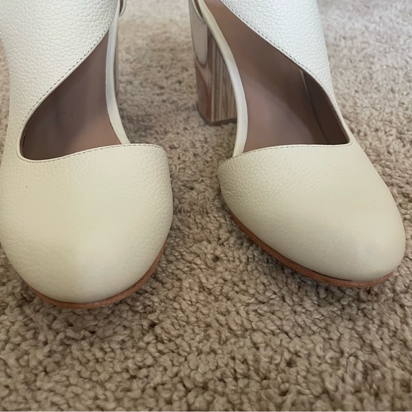 Fortress of Inca Luna Naya Heels in Pebbled Ivory Size 39 - Picture 3 of 8